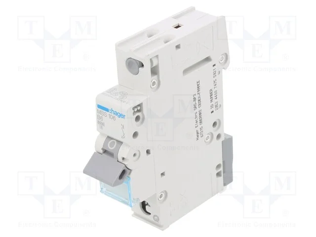 Disjuntor Contra Sobreintensidades, 230/400vac, Inom: 6a, Car: B