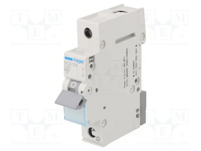 Disjuntor Contra Sobreintensidades, 230/400vac, Inom: 25a, Car: C