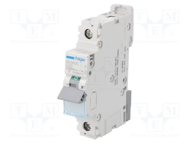 Disjuntor Contra Sobreintensidades, 230/400vac, Inom: 20a, Car: C
