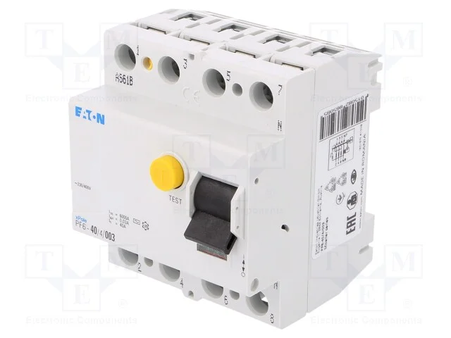 Interruptor de Corrente Diferencial, Inom: 40a, Polos: 4, Ip20