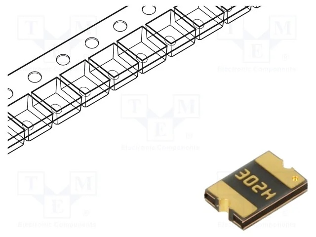 Fusível: de polímero PTC, 300mA, 30VDC, PCB,SMT, .