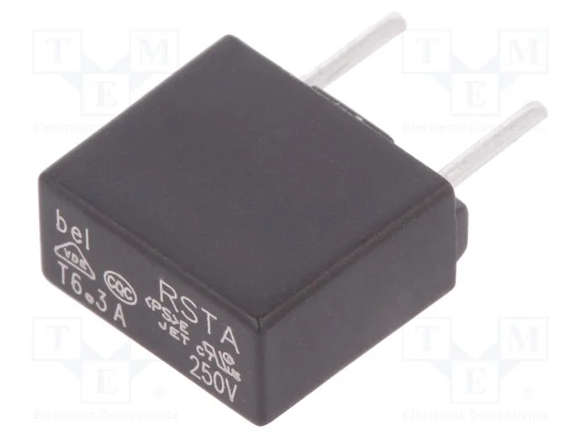 Fusível: Baixa Tensão, Retardado, 6,3a, 250vac, 63vdc, 8,4x4x7,8mm