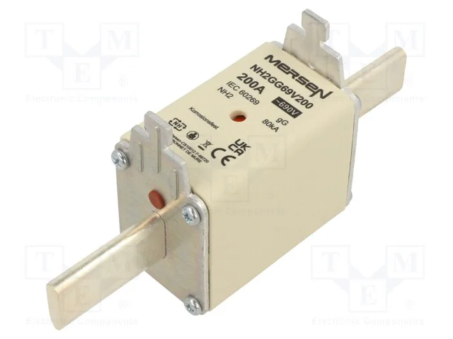 Fusível: Baixa Tensão, Gg, 200a, 690vac, 250vdc, Nh2