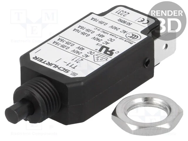 Disjuntor Contra Sobreintensidades, Unom: 240vac, 48vdc, 0,6a