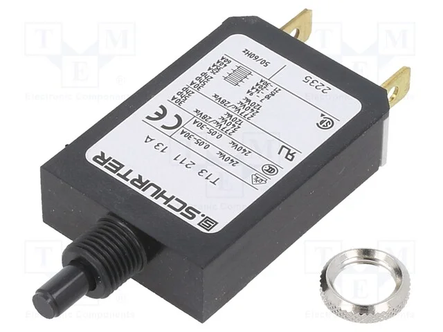 Disjuntor Contra Sobreintensidades, Unom: 240vac, 28vdc, 13a