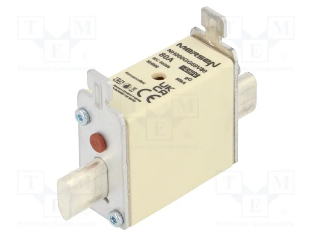 Fusível: Baixa Tensão, Gg, 80a, 690vac, 250vdc, Nh000