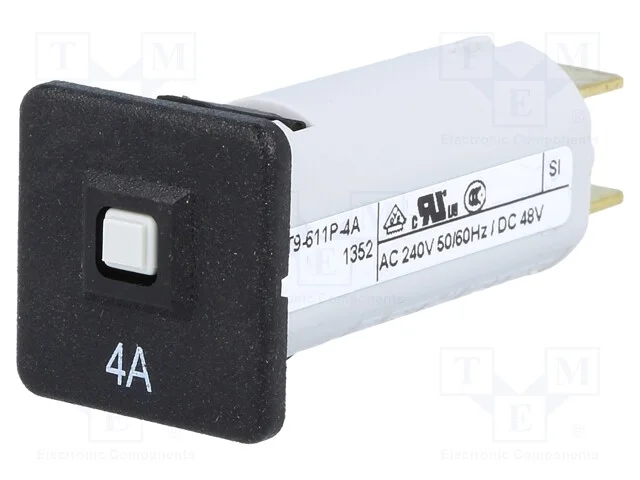 Disjuntor Contra Sobreintensidades, 240vac, 48vdc, 4a, Spst, Mcb