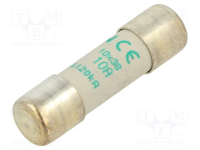 Fusível: Baixa Tensão, Am,Retardado, 10a, 500vac, 10x38mm