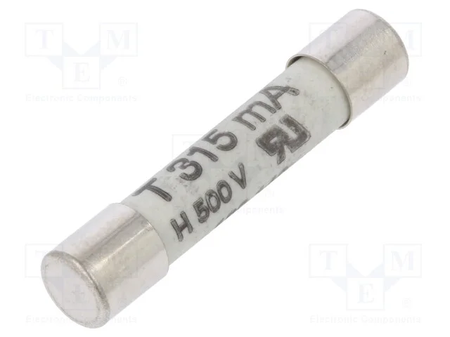 Fusível: Baixa Tensão, Retardado, 315ma, 500vac, 6,3x32mm, Latão