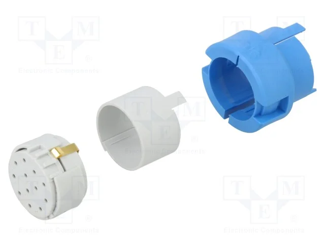 Conector: M23, Inserto de Contatos, Pin: 12, Macho, Cerrar, 200v, 8a