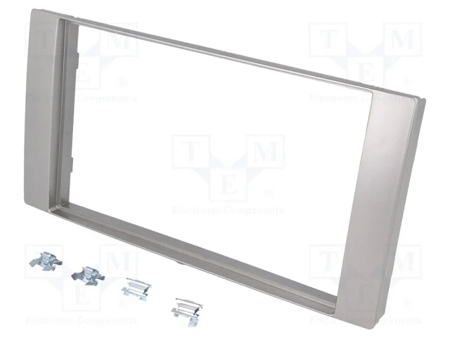 Moldura do rádio, Ford, 2 DIN, prateado