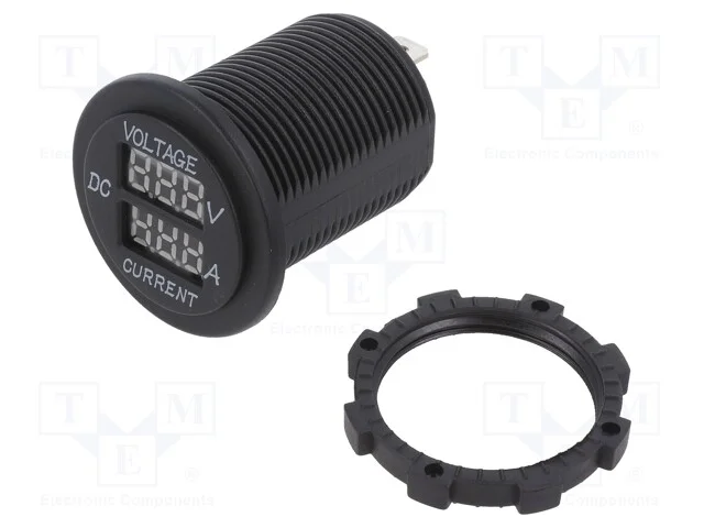 Voltímetro, Tens.alim: 5÷30VDC, I DC: 1÷15A, pret.