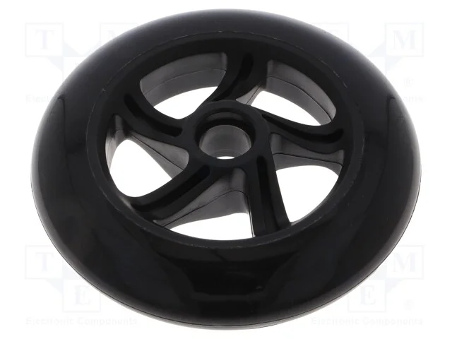 Roda, Preta, Por Encaixe, : 144mm, Cobertura: Borracha, W: 29mm