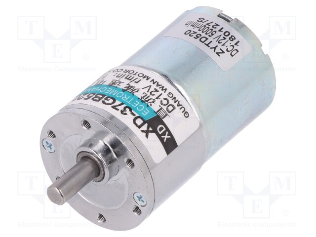 Motor: DC, com transmissão, 12VDC, 2,19A, Eixo: i.