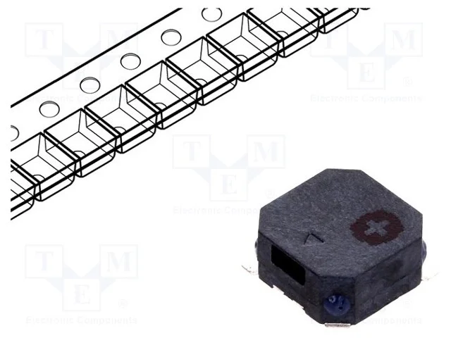 Transdutor de Som: Sinalizador Eletromagnético, Smd, 2731hz