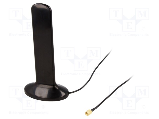 Antena, 5g,Lte, 6dbi, Imã, 50o, 680÷4900mhz, Macho,Sma, -40÷85c
