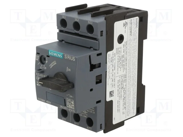 Disjuntor de Motor, 0,12kw, 220÷690vac, para Trilho Din, 3rv2