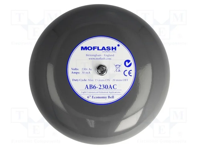 Sinalizador: sonoro, campainha, 230VAC, 100dB, AB.