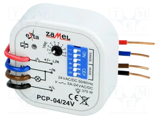 Relé Temporizado, 0,1s÷10dias, Spst-No, 250vac/5a, Uten: 24vac