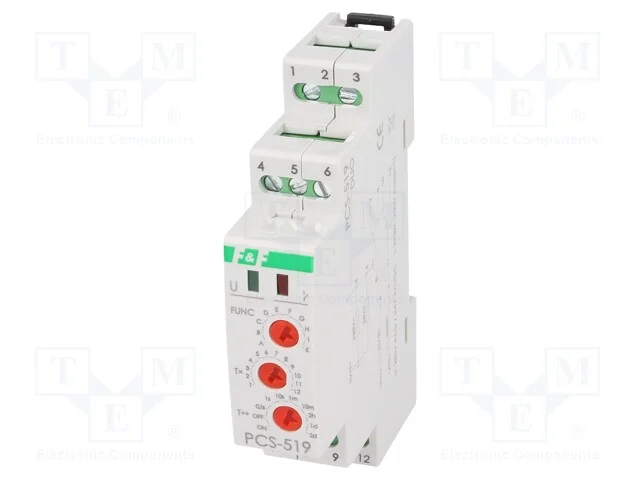 Relé temporizado, 0,1s÷24dias, DPDT, 250VAC/8A, 2.