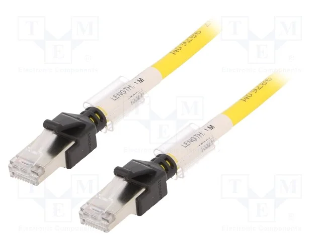 Cabo de Conex&atilde;o, Ip20, 30vdc, 1a, 1m, Xs6, -25&divide;75c, Cor: Amarelo
