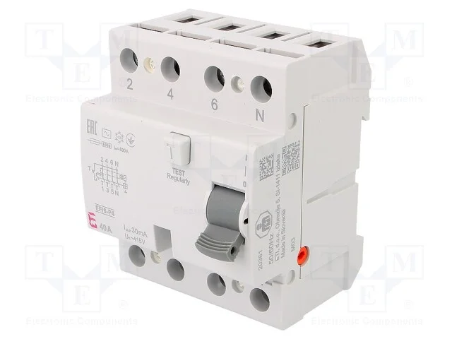 Interruptor de Corrente Diferencial, Inom: 40a, Polos: 4, Ip20