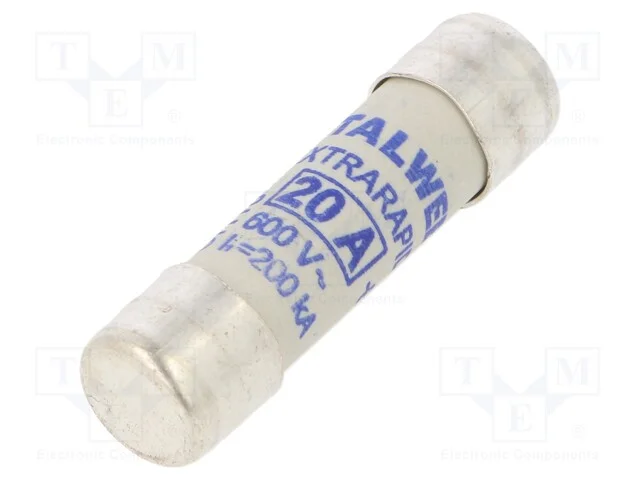 Fusível: Baixa Tensão, Ar, 20a, 600vac, 10,3x38mm