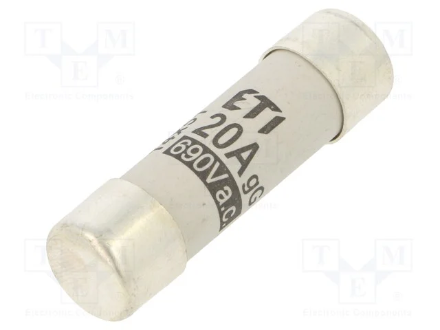 Fusível: Baixa Tensão, Gg, 20a, 690vac, Cilíndrico,Industrial