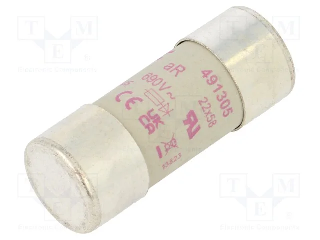 Fusível: Baixa Tensão, Ar, 25a, 690vac, 700vdc, 22x58mm