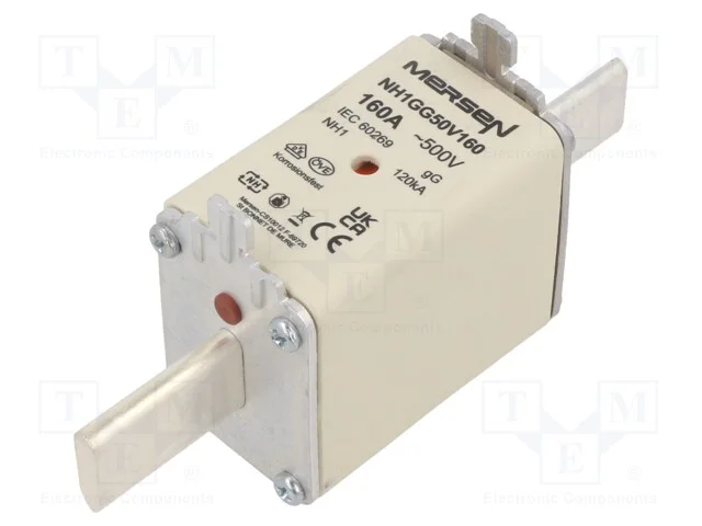 Fusível: Baixa Tensão, Gg, 160a, 500vac, 250vdc, Nh1