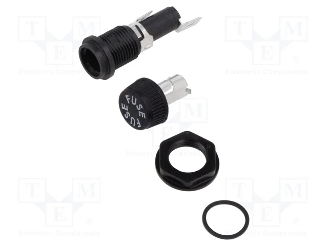 Tomada com Revestimento, Fusíveis Cilíndricos, 6,3x32mm, 20a