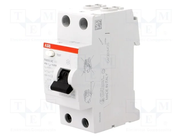 Interruptor de Corrente Diferencial, Inom: 40a, Polos: 2, 230vac
