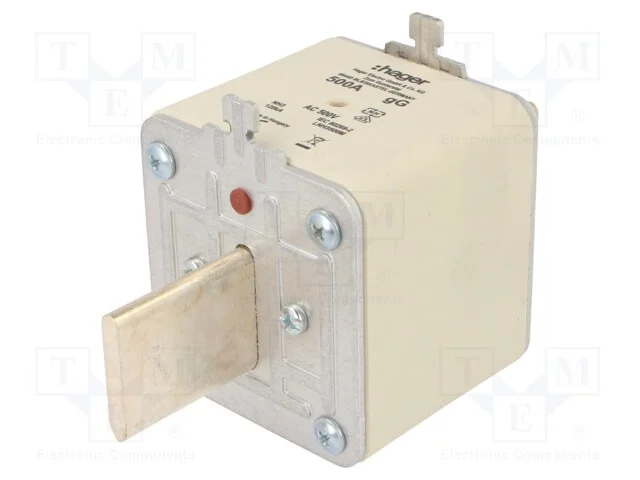 Fusível: Baixa Tensão, Gg, 500a, 500vac, Industrial, Nh3
