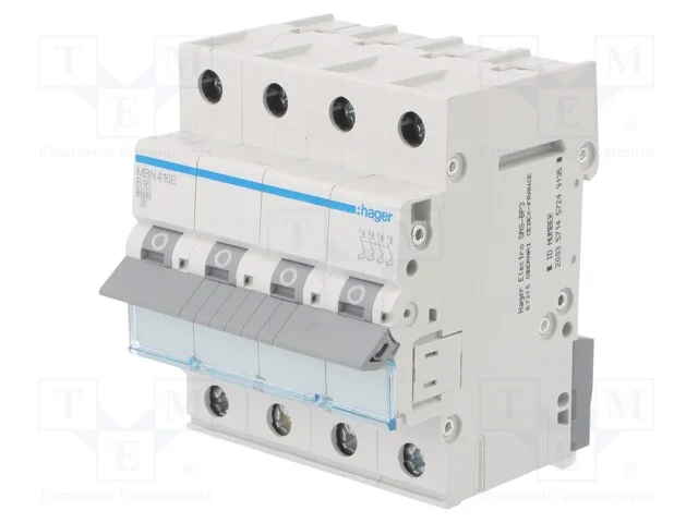 Disjuntor Contra Sobreintensidades, 230/400vac, Inom: 16a, Car: B
