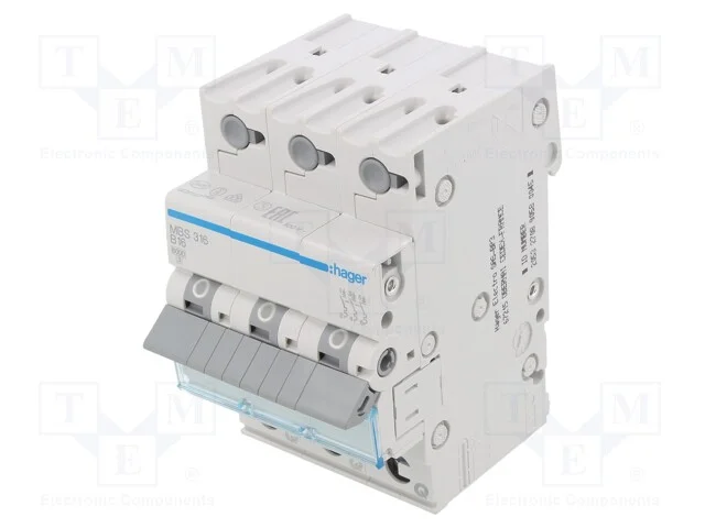 Disjuntor Contra Sobreintensidades, 230/400vac, Inom: 16a, Car: B