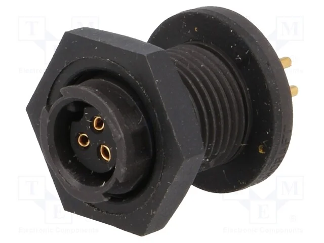 Conector: redondos, EN2, tomada, fêmea, THT, para.