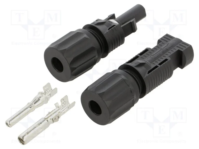 Conector: solares, macho + fêmea, 2,5÷6mm2, ficha.
