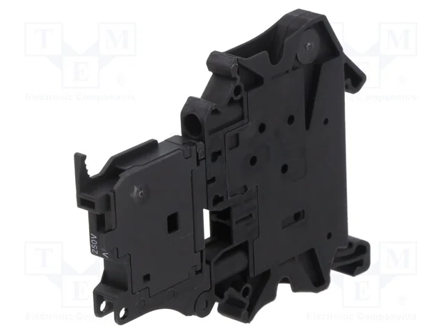Conector: de carril, terminal parafusado, poliami.