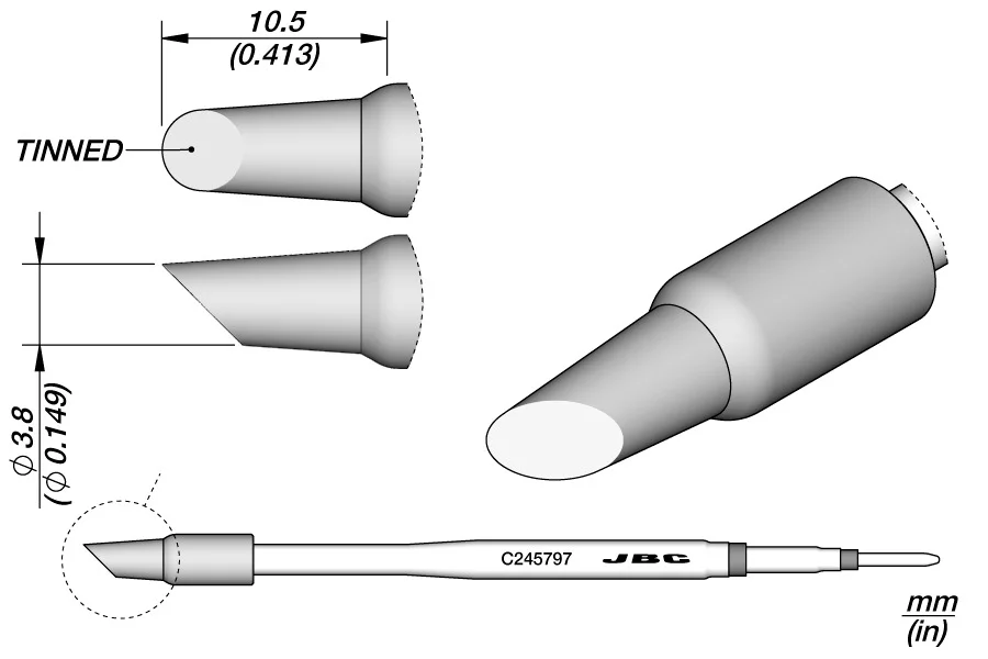 Bevel Cartridge Ø 3.8