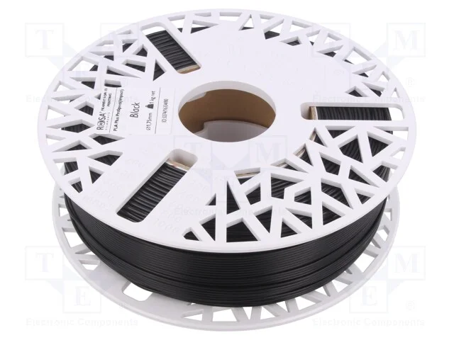 Filamento: PLA+, 1,75mm, preta, 190÷230C, 1kg
