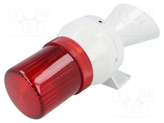 Sinalizador: Sonoro- Fônico, 230÷240vac, Lâmpada Ba15d, Vermelho