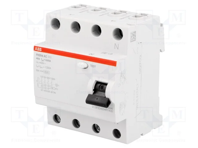 Interruptor de Corrente Diferencial, Inom: 40a, Polos: 4, Ip20