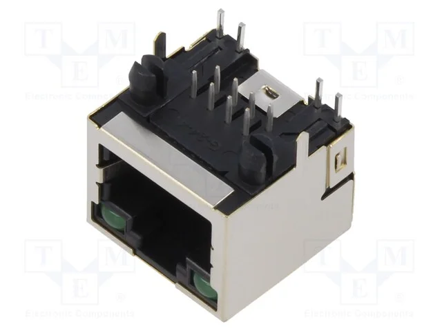 Tomada, RJ45, PIN: 8, blindadas,com d&iacute;odo LED, Si.