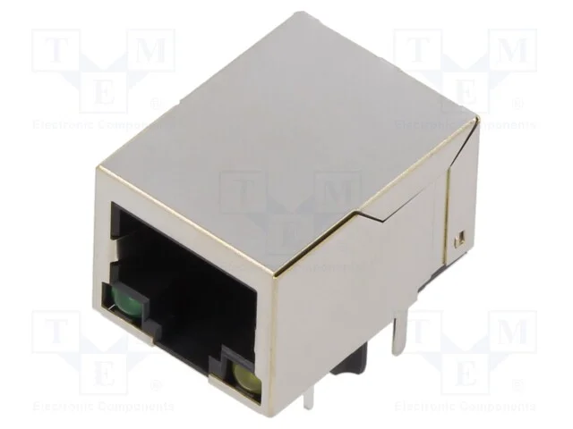 Tomada, RJ45, PIN: 8, blindadas,com díodo LED, Si.