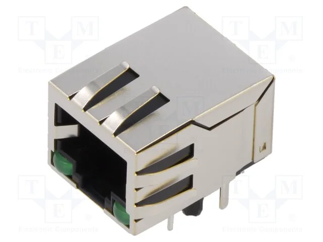 Tomada, Rj45, Pin: 8, Blindadas,Com D&iacute;odo Led, Sistema: 8p8c, Tht