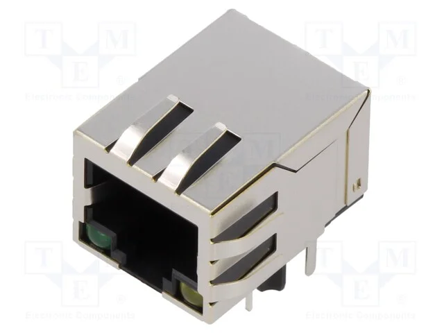 Tomada, RJ45, PIN: 8, blindadas,com d&iacute;odo LED, Si.