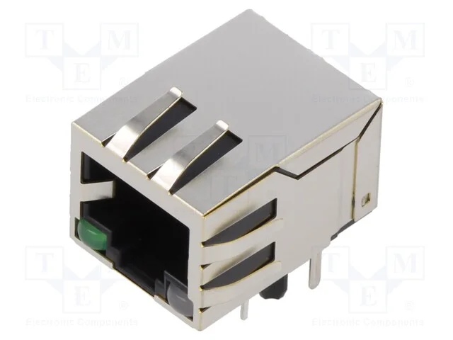 Tomada, RJ45, PIN: 8, blindadas,com díodo LED, Si.