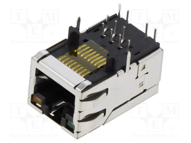 Tomada, RJ45, PIN: 8, blindadas,com díodo LED, Si.