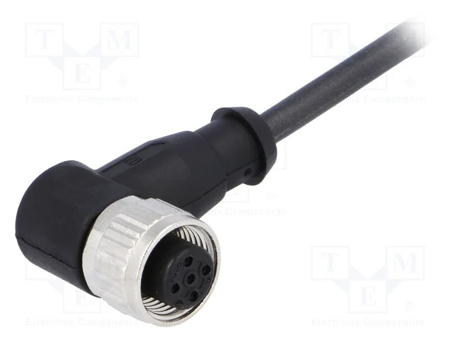 Ficha, M12, Pin: 3, Fêmea, Código A-Devicenet / Canopen, 5m, Fios