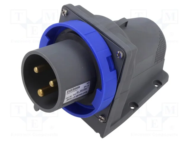 Conector: de alimenta&ccedil;&atilde;o AC 3 fases, tomada, mach.